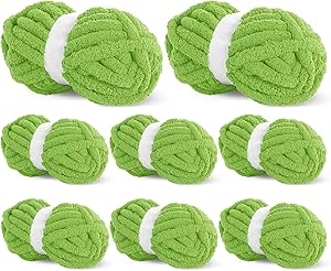 8 Pack Chunky Chenille Yarn for Crocheting & Knitting Projects