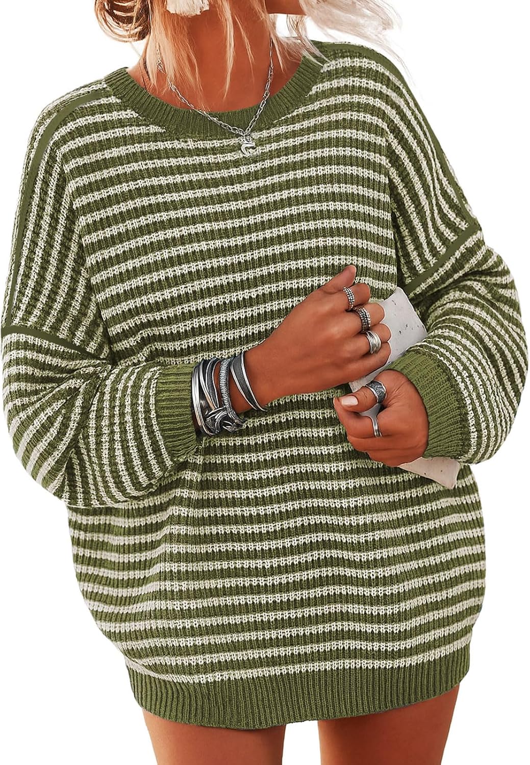 Oversized Batwing Long Sleeve Knit Sweater for Women 2025