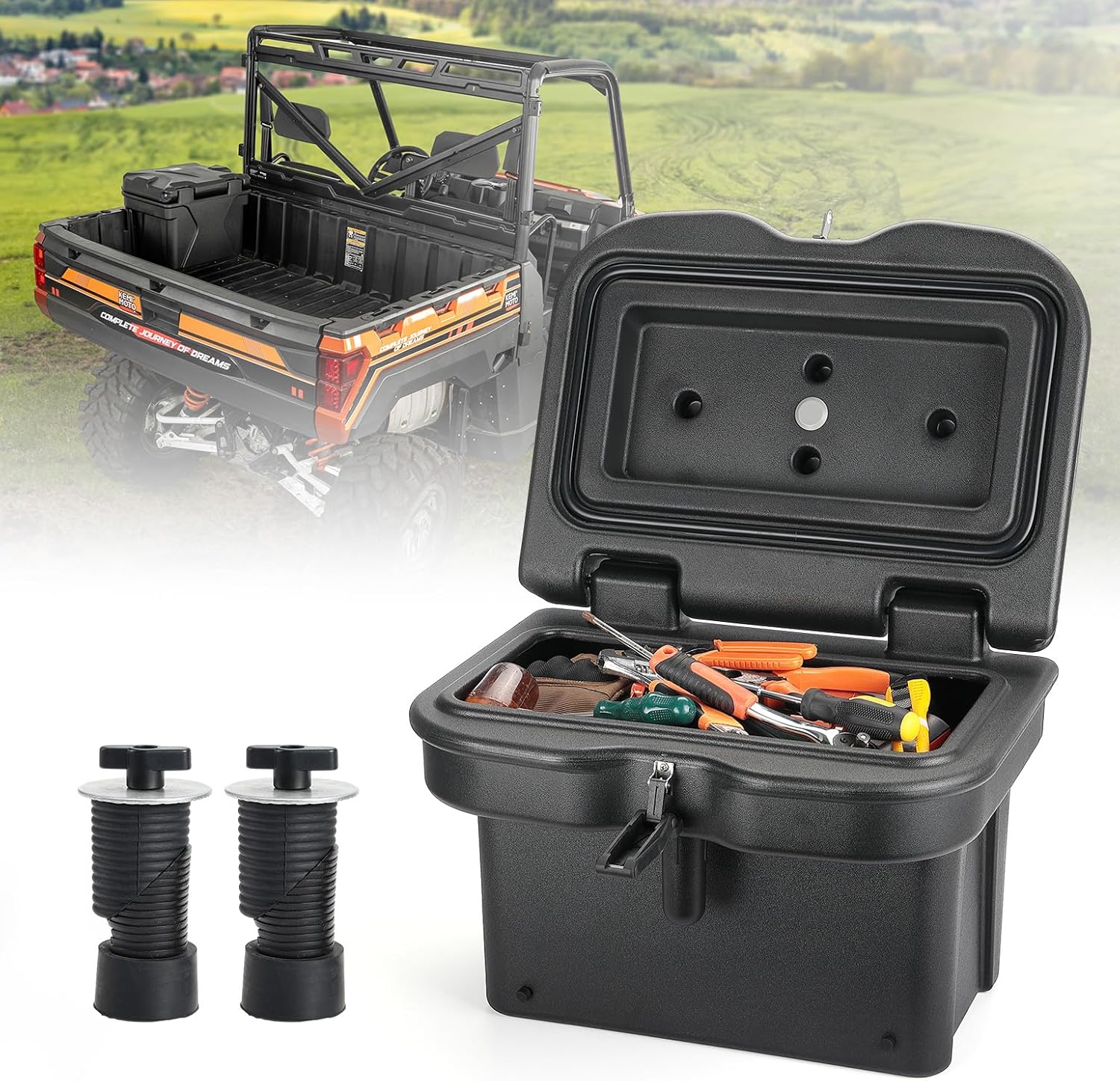 KEMIMOTO Anti-Theft Storage Box for Polaris Ranger 1000 XP 900