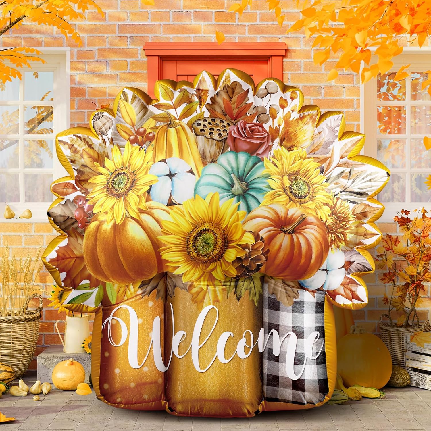 5ft Fall Inflatable Outdoor Decoration for Thanksgiving Day