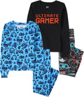 Boys' 100% Cotton Long Sleeve Top and Pants Pajama Set - Soft, Snug
