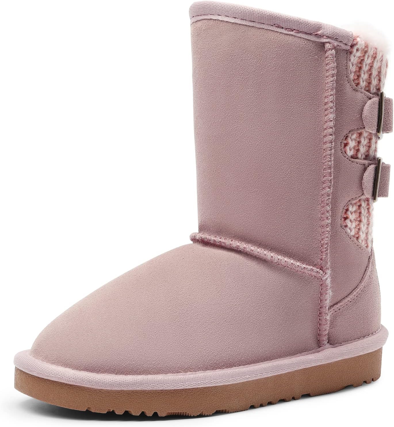 DREAM PAIRS Kids Winter Boots with Faux Fur for Snowy Days
