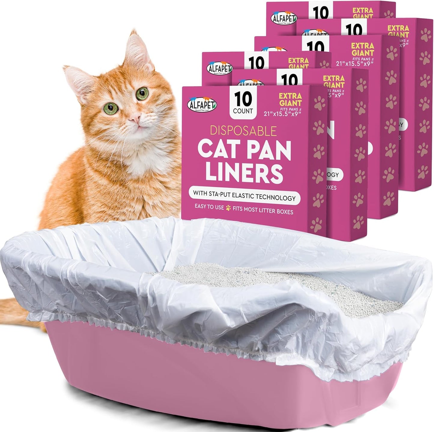 Extra Giant Cat Litter Box Liners for Easy Cleanup and Durability