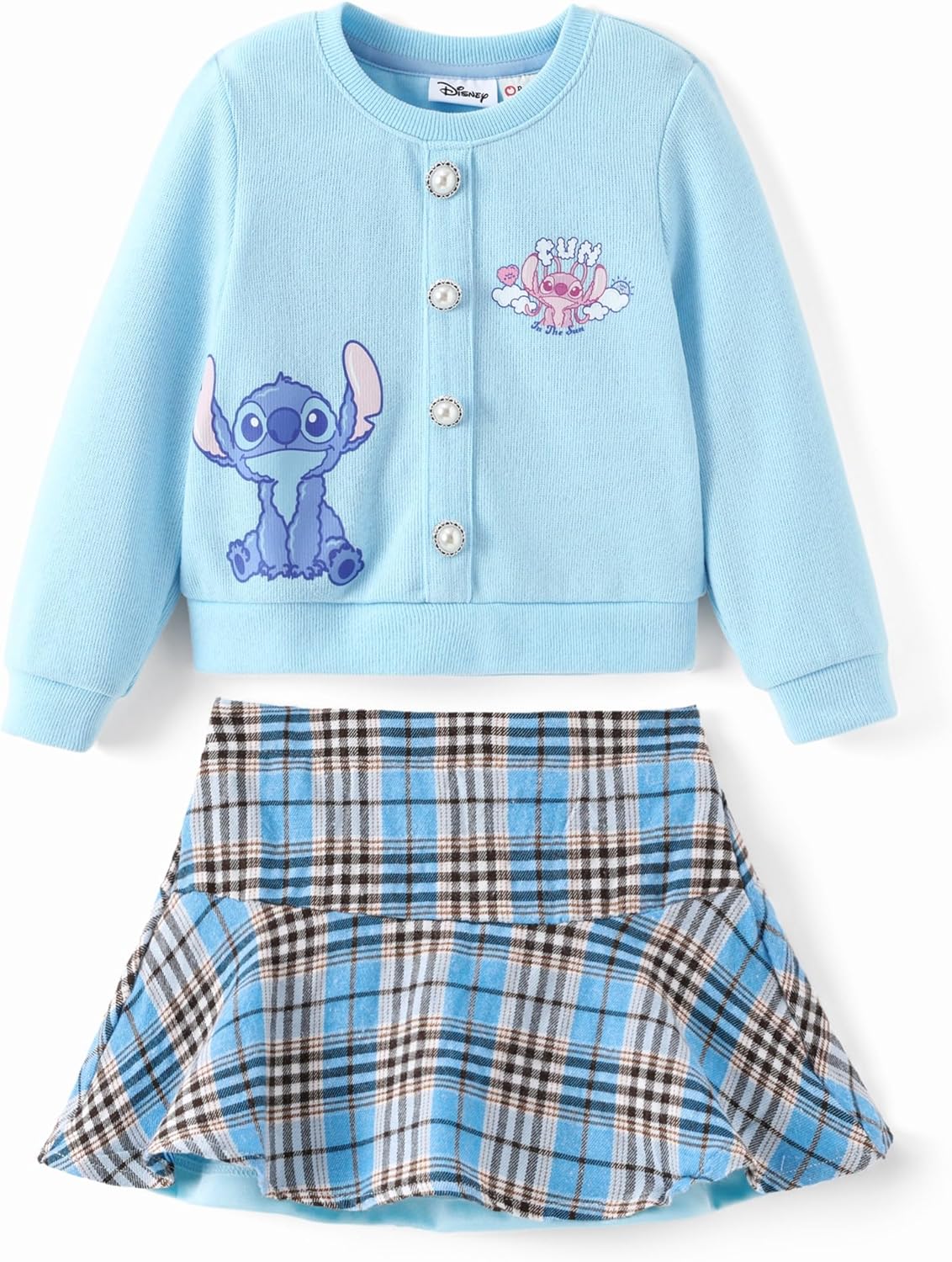 Disney Frozen Elsa Stitch Princess Moana Toddler Outfit Set
