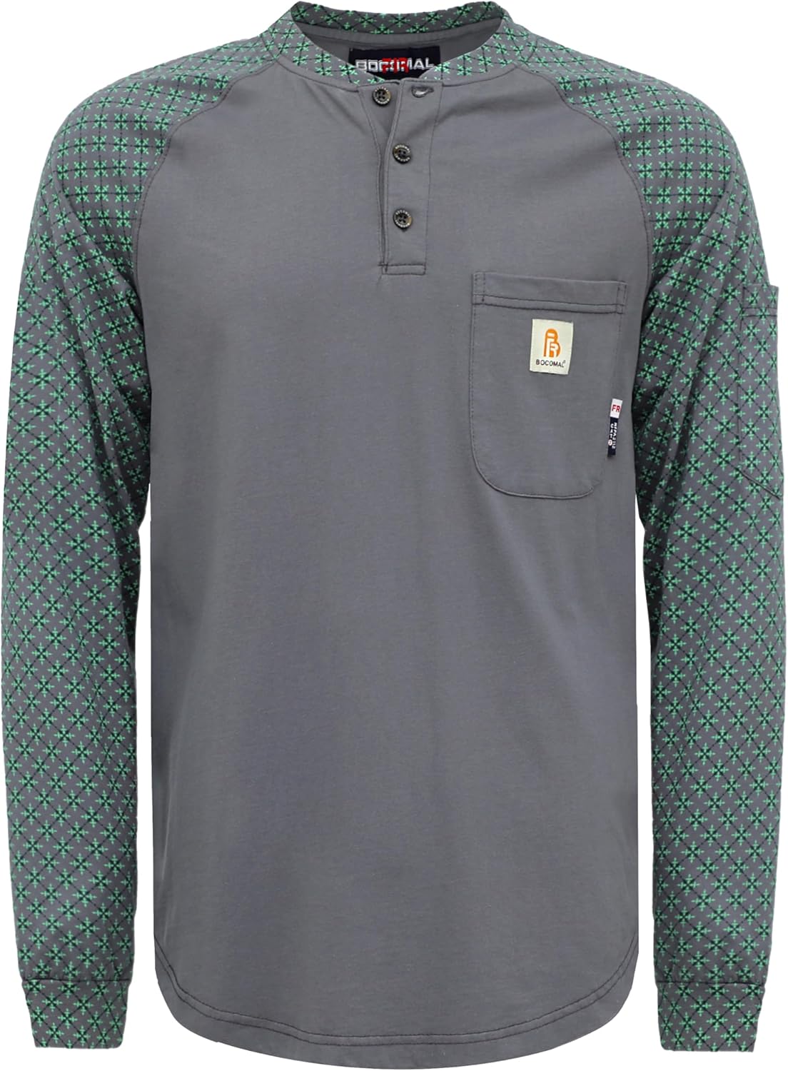 BOCOMAL FR Shirts Lightweight Flame Resistant Long Sleeve Henley