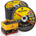 PEGATEC 6 Ultra Thin Cut Off Wheels - 100 Packs for Precision Metal Cutting