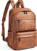 Leather Laptop Backpack for Women Fits 15.6 in Laptop - Travel