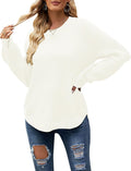 MEROKEETY Women's Long Sleeve Waffle Knit Sweater - Cozy Fall Staple