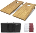 GoSports wooden cornhole boards 4ft x 2ft for game nights