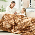Elegant Faux Fur Throw Blanket for Warmth and Home Style