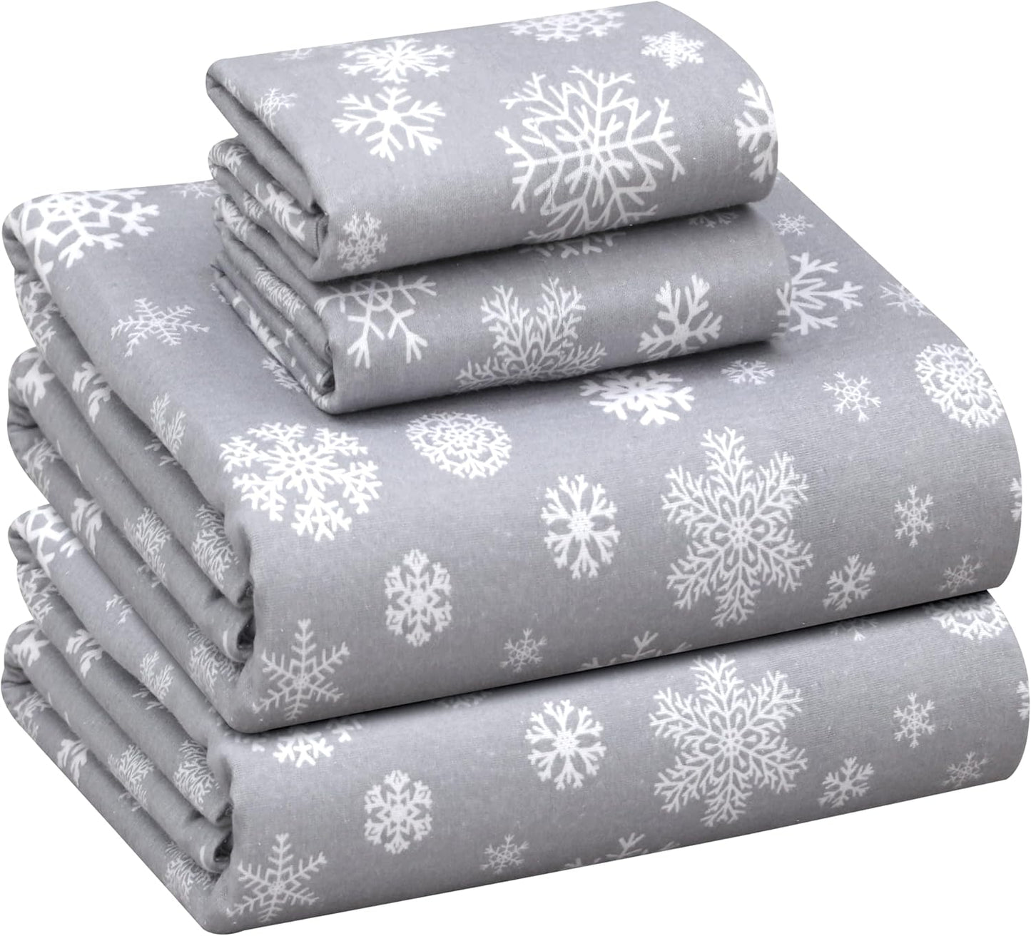 RUVANTI Flannel Sheets King Size Set - Soft Cotton Comfort