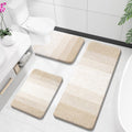 OLANLY Bathroom Rug Set 3 Piece - Plush Microfiber Bath Mats