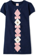 Girls Short Sleeve Sweater Dress - Combed Cotton Comfort