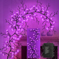 9 Ft Halloween Garland with 72 LED Purple Lights for Decor
