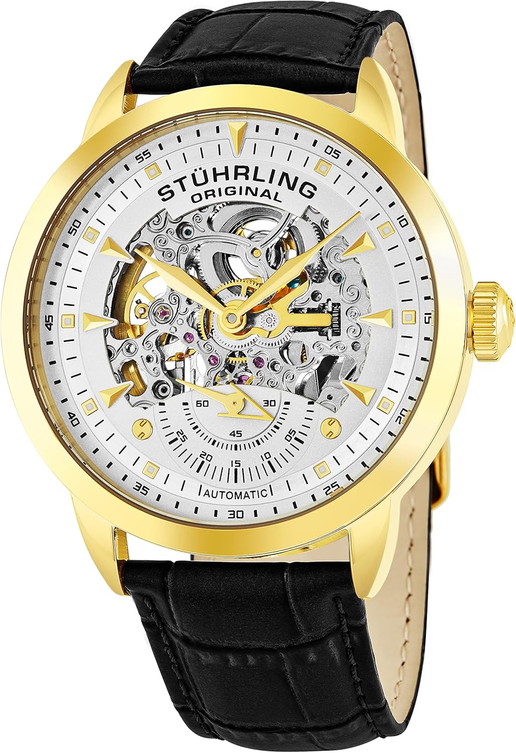 Stuhrling Original Mens Skeleton Automatic Dress Watch Review