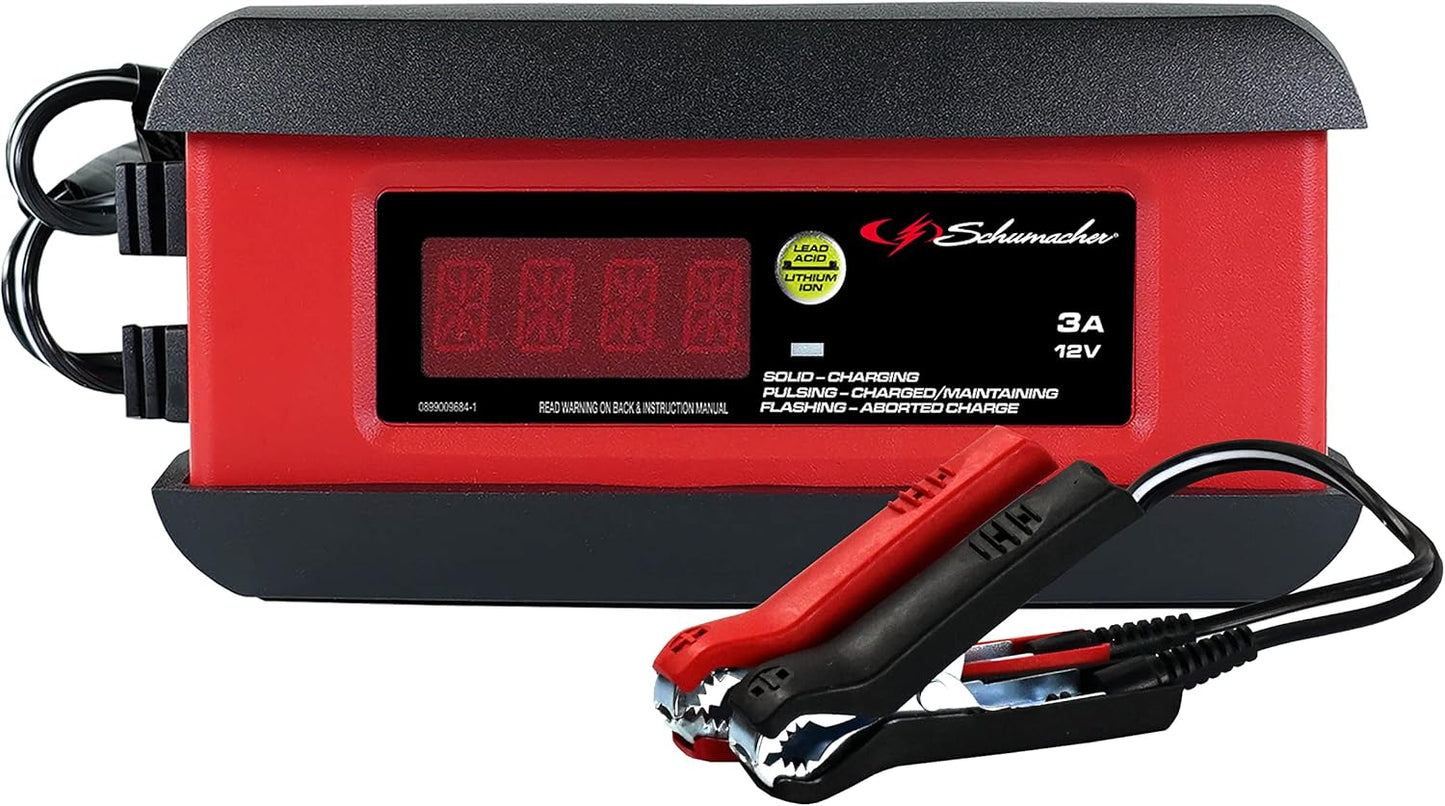Schumacher Electric 3-in-1 Charger, 3A, 12V - Motorcycle, Car, Marine