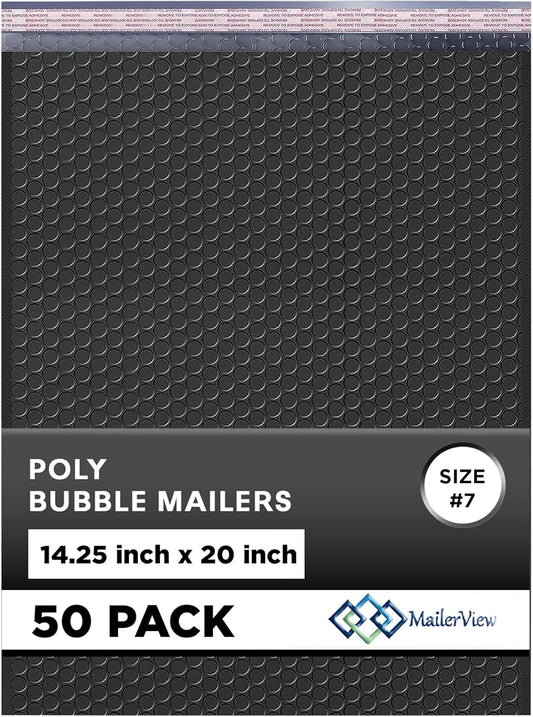 Black Extra Large Poly Bubble Mailers for Safe Shipping Needs