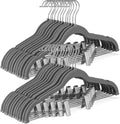 Velvet Skirt Hangers 36 Pack - Slim Non Slip Clip Hangers for Pants
