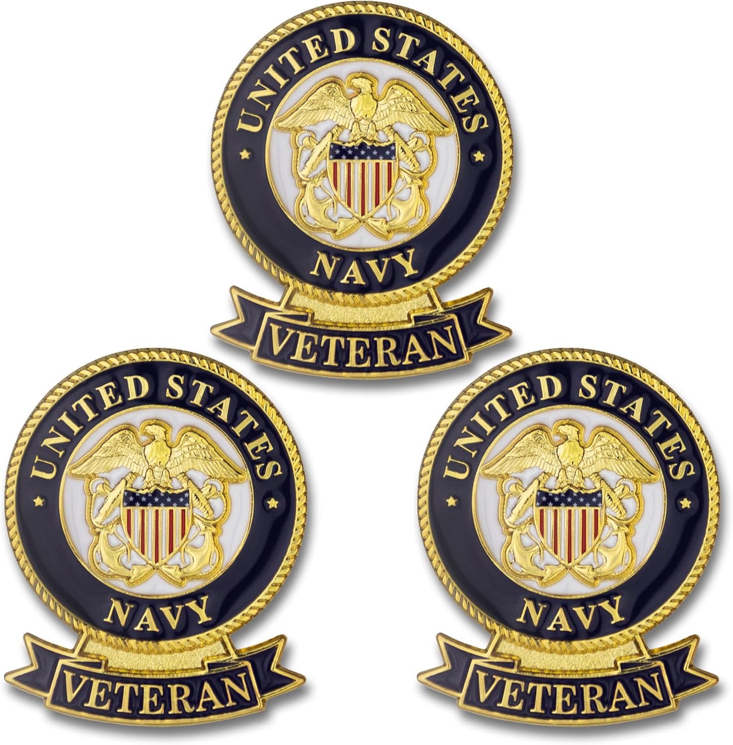 United States Veteran Lapel Pin for Navy Service and Retirement