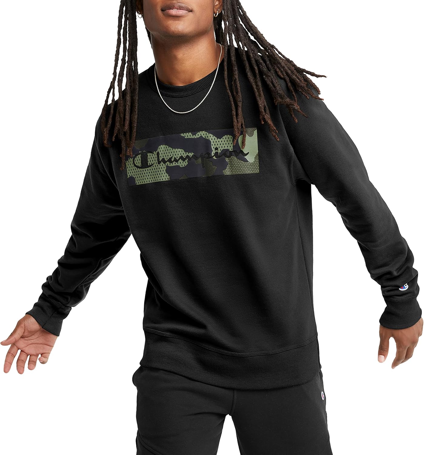 Champion Men's Camo Script Fleece - Powerblend Comfort