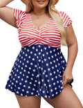 Plus Size Tankini Swimsuits Swim Dress Tummy Control - Flattering Fit