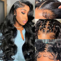 220 Density 36in Body Wave Lace Front Wig Human Hair - Natural Volume