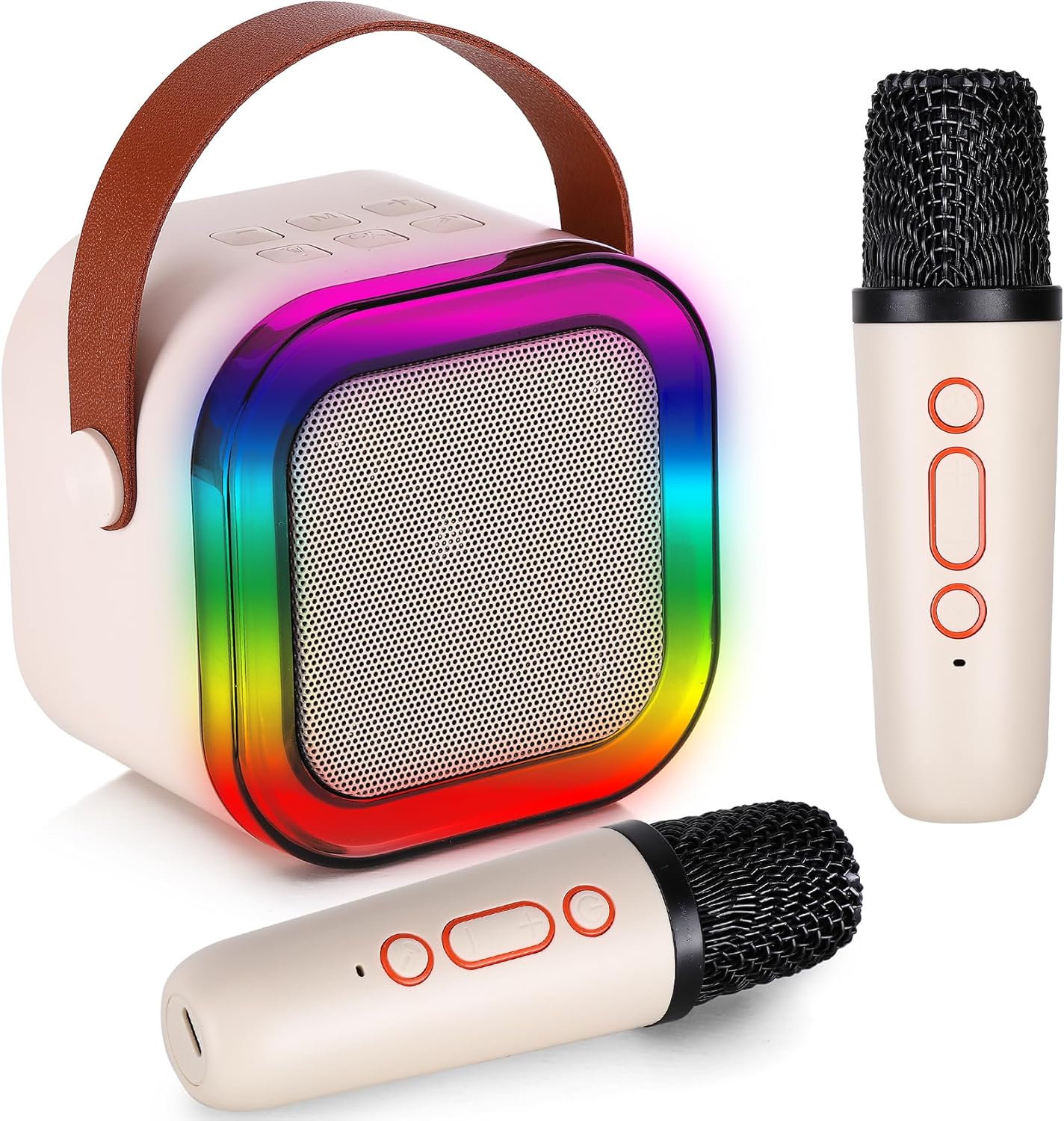 Sing like a Star! Mini Karaoke Machine with 2 Wireless Mics - Fun for All Ages!