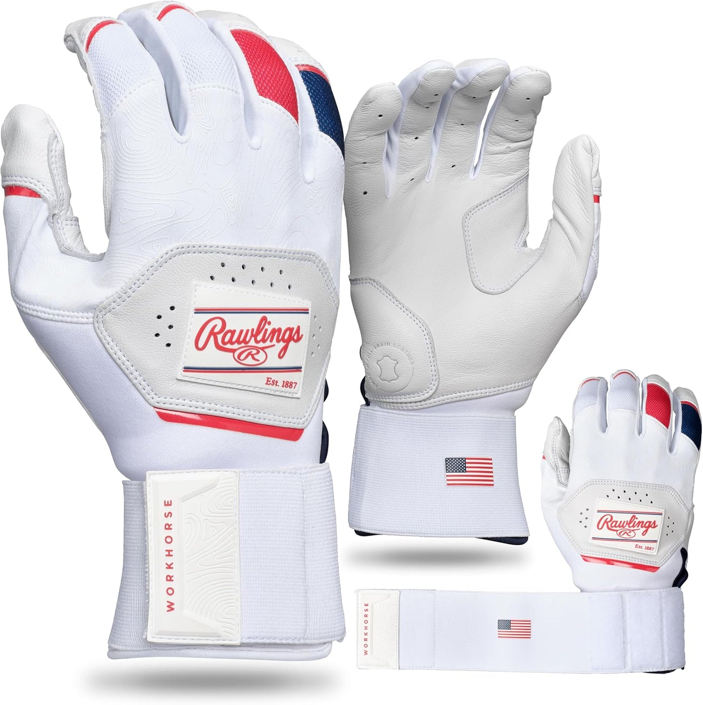 Rawlings Workhorse Baseball Batting Gloves for Elite Performance