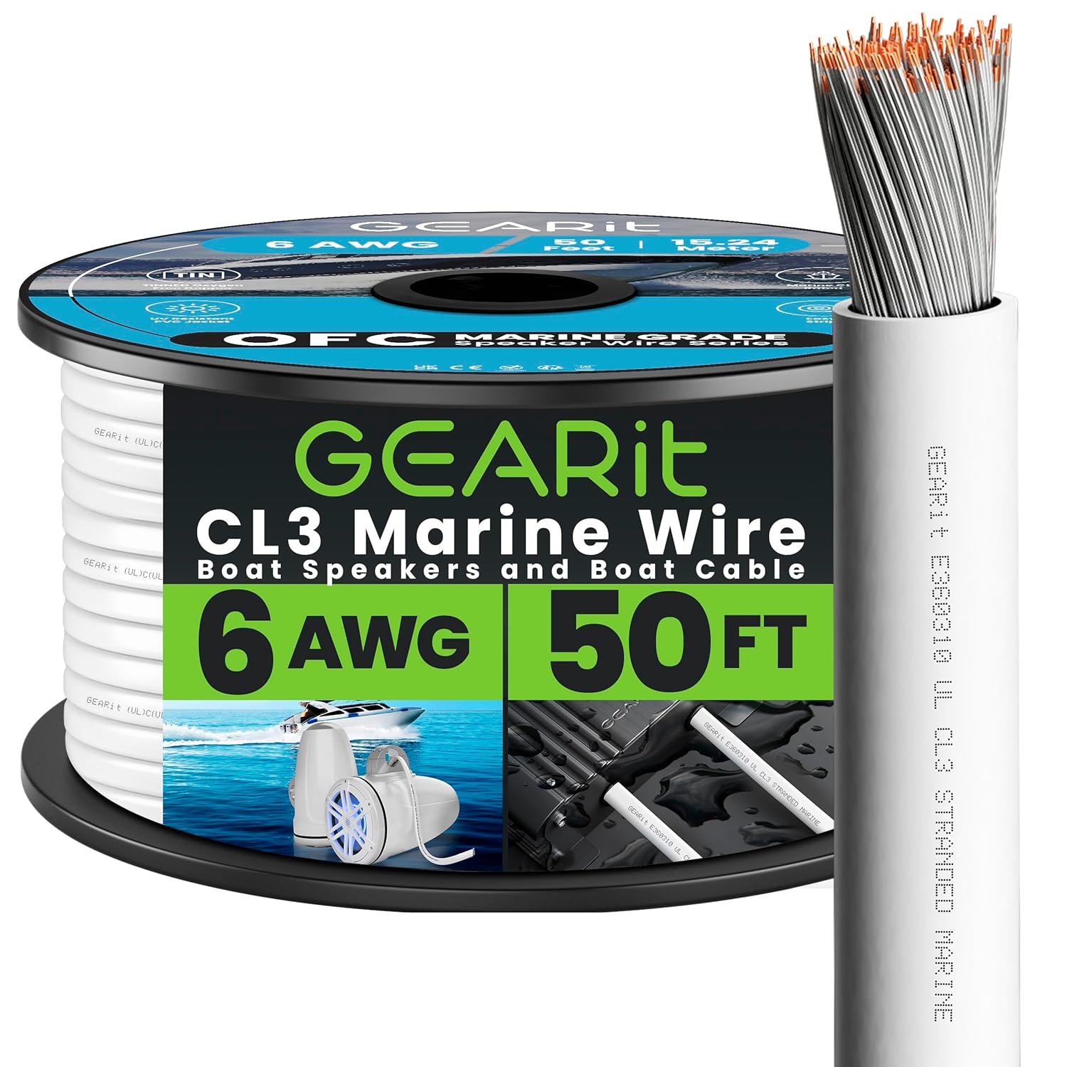 GEARit 6 AWG Marine Electrical Wire for Boats and RVs