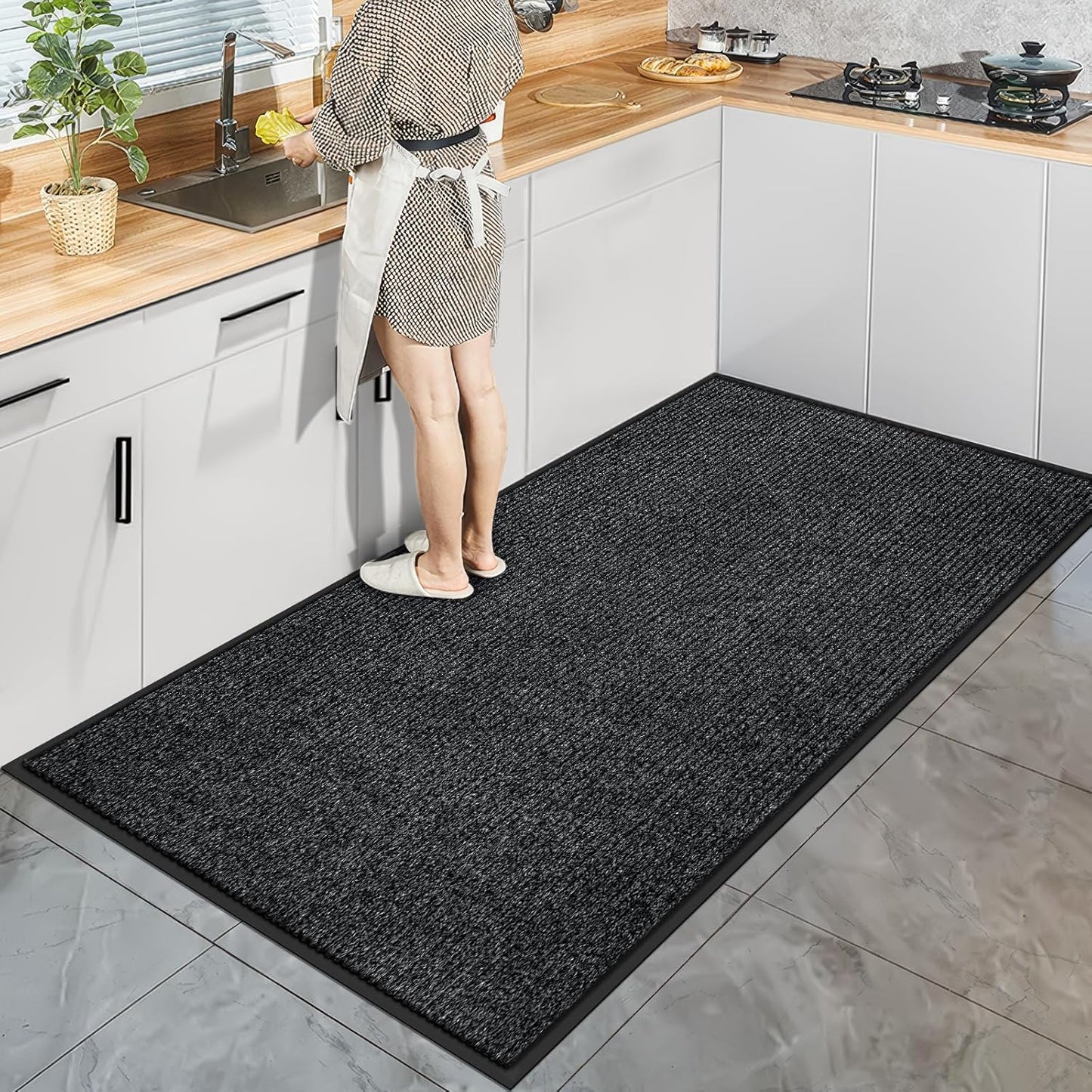 Vicwe Heavy Duty Indoor Outdoor Door Mat for All Weather Use