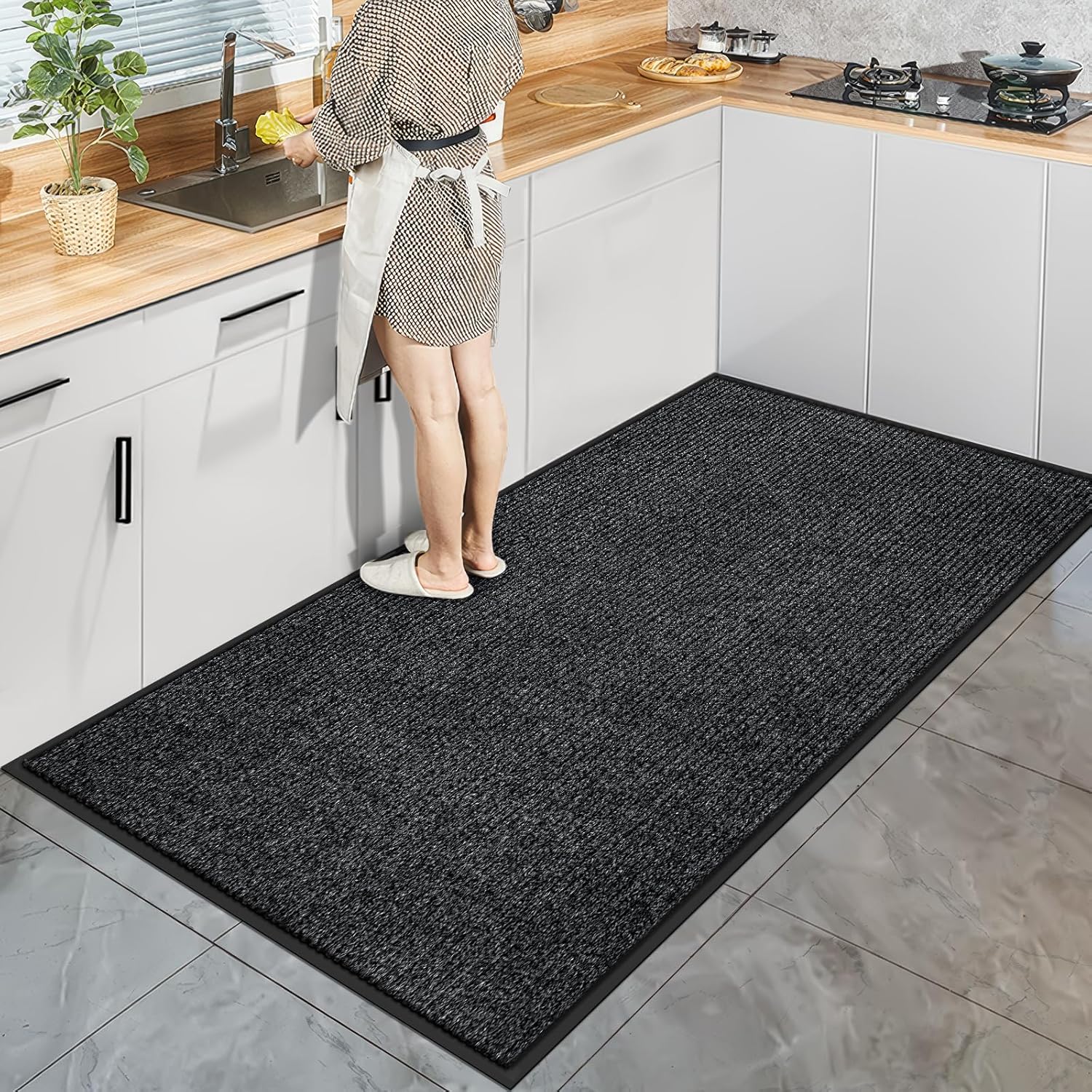 Vicwe Heavy Duty Indoor Outdoor Door Mat for All Weather Use