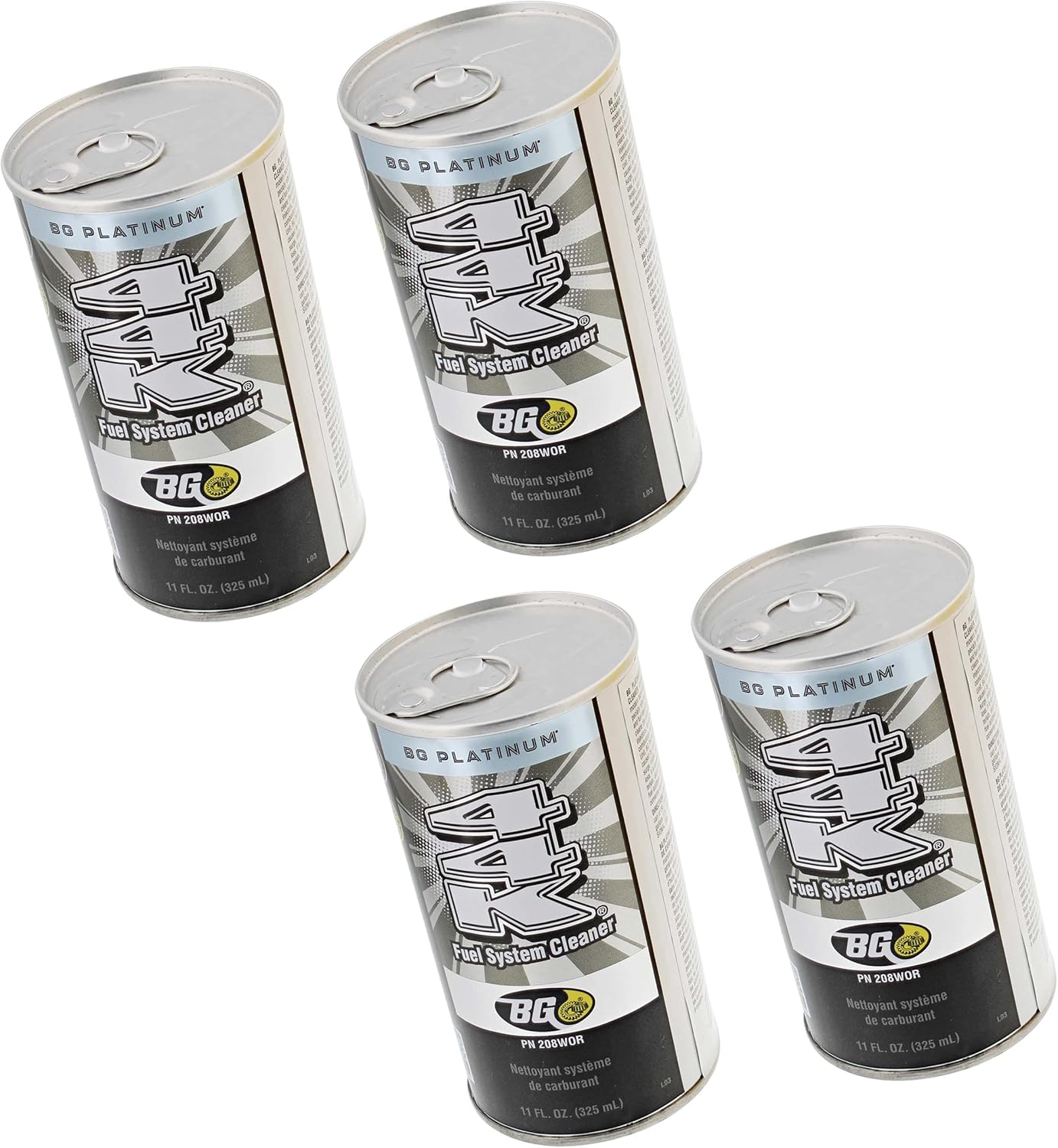 BG 44K Fuel System Cleaner Power Enhancer 4 Pack 11oz Bottles