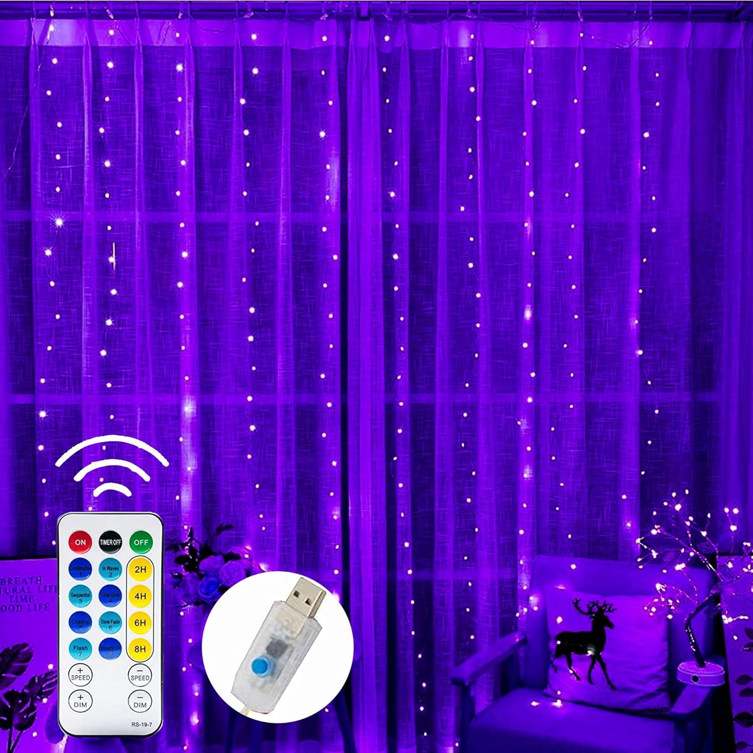 300 LED Fairy Lights, Waterproof & USB Powered, Perfect for Parties!