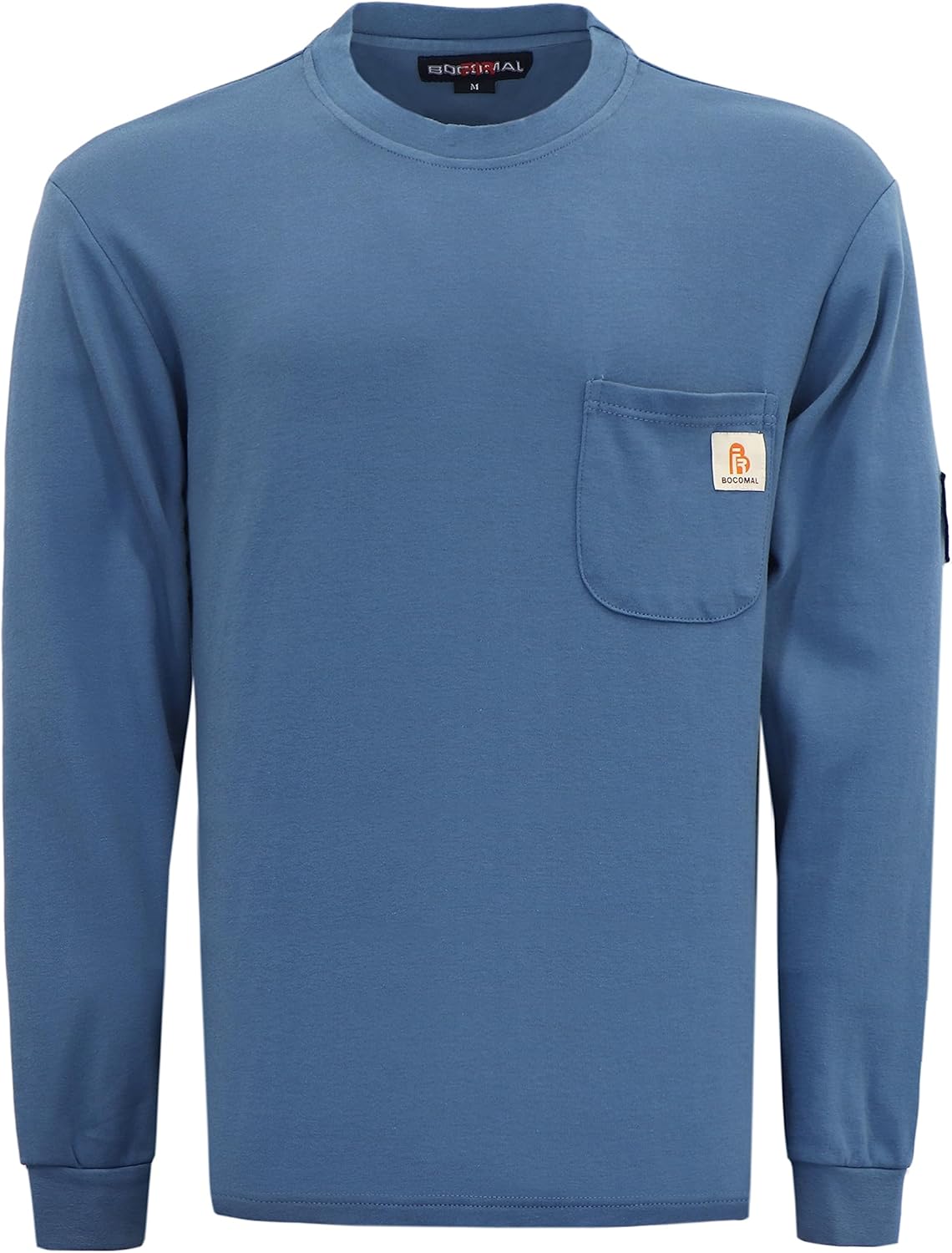 BOCOMAL FR Shirts Crewneck Midweight Flame Resistant Work Shirt