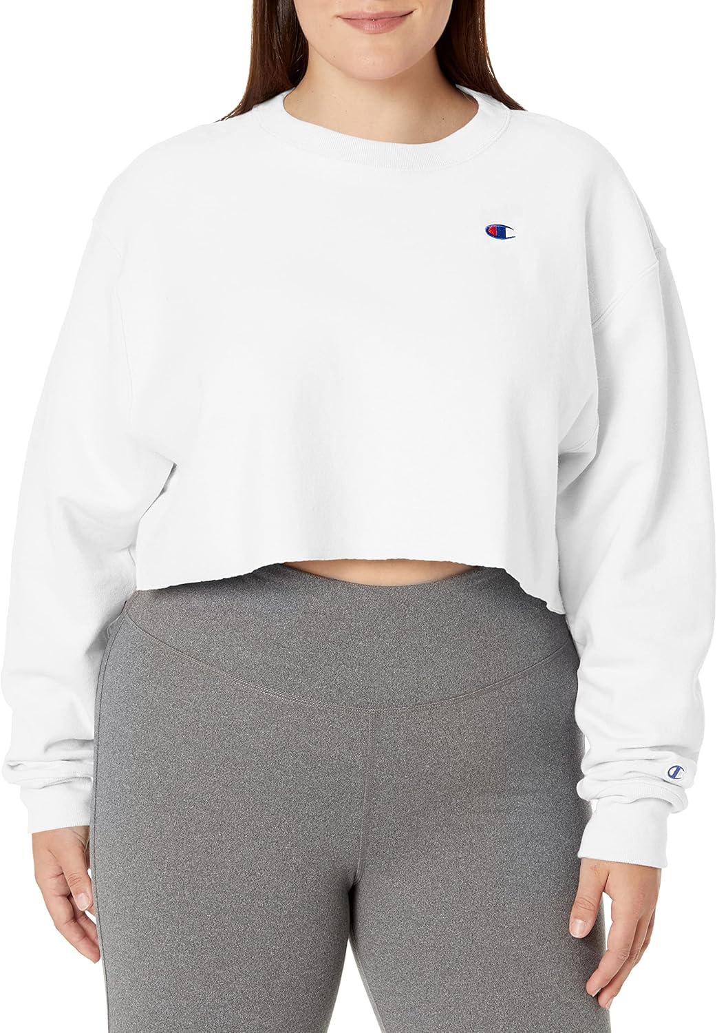 Champion Women's White Crop Top, M