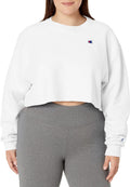 Champion White Cropped Crew - Ultimate Comfort in Size L