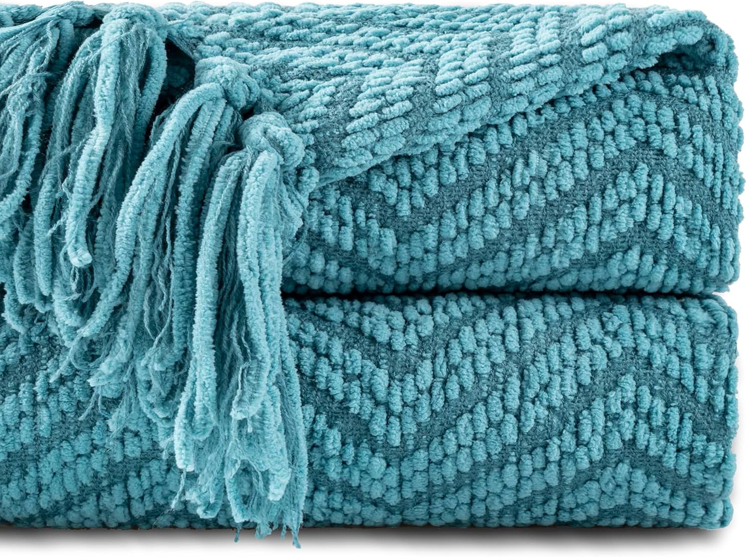 BATTILO HOME Teal Throw Blanket for Couch, Soft Warm Decor