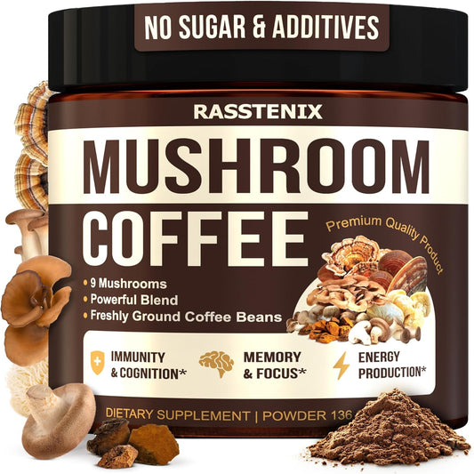 Organic Mushroom Coffee Blend - Gut & Brain Boost - 60 Servings