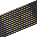 TOPARCHERY Pure Carbon Arrow Shafts 33in - 12 Pack for DIY Hunting