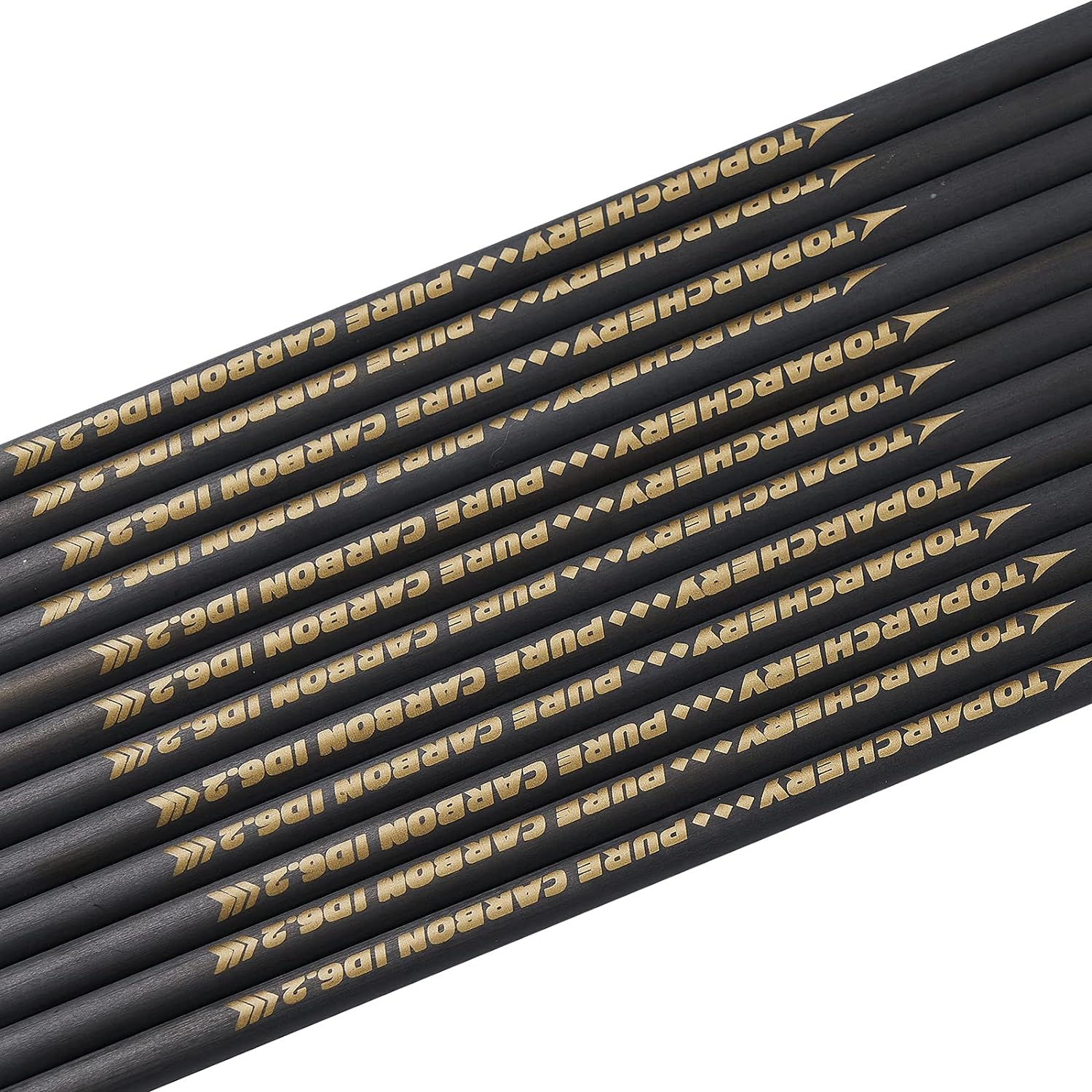 TOPARCHERY Arrow Shafts Pure Carbon 33 Inch for DIY Hunting