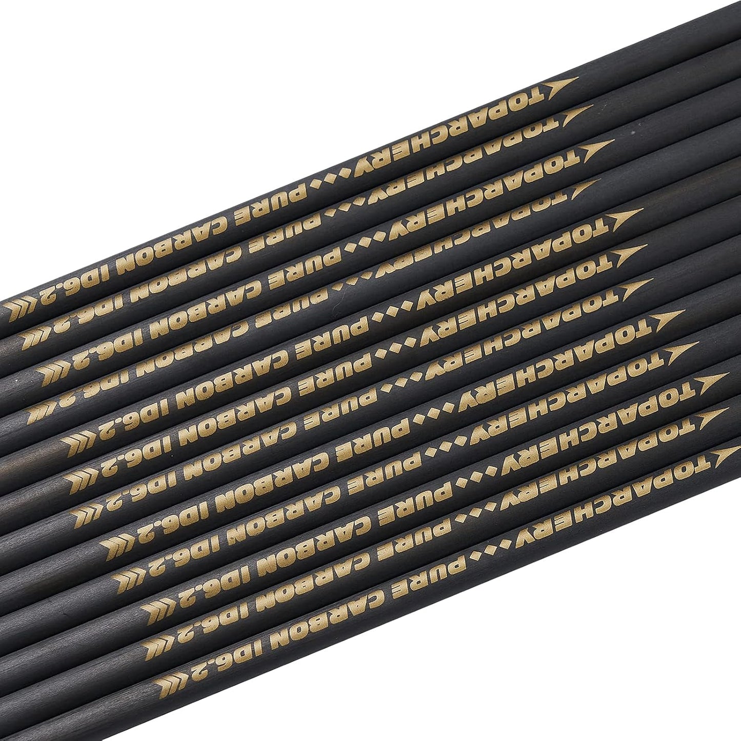 TOPARCHERY Arrow Shafts Pure Carbon 33 Inch for DIY Hunting