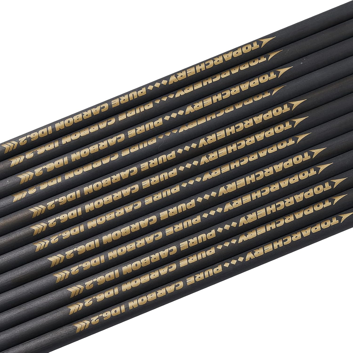 TOPARCHERY Arrow Shafts Pure Carbon 33 Inch for DIY Hunting