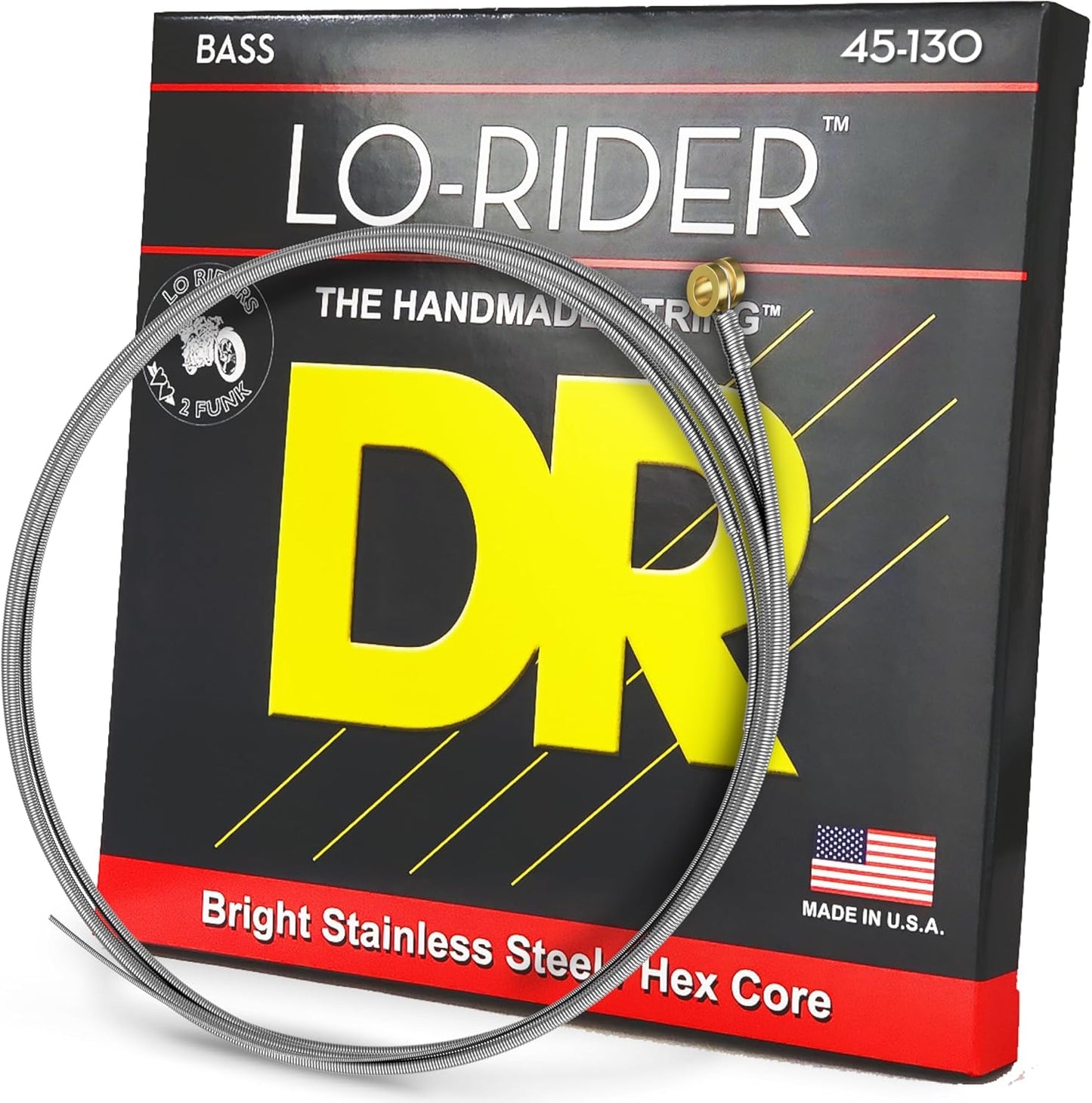 DR Strings Lo-Rider Stainless Steel Hex Core 5 String Bass Set