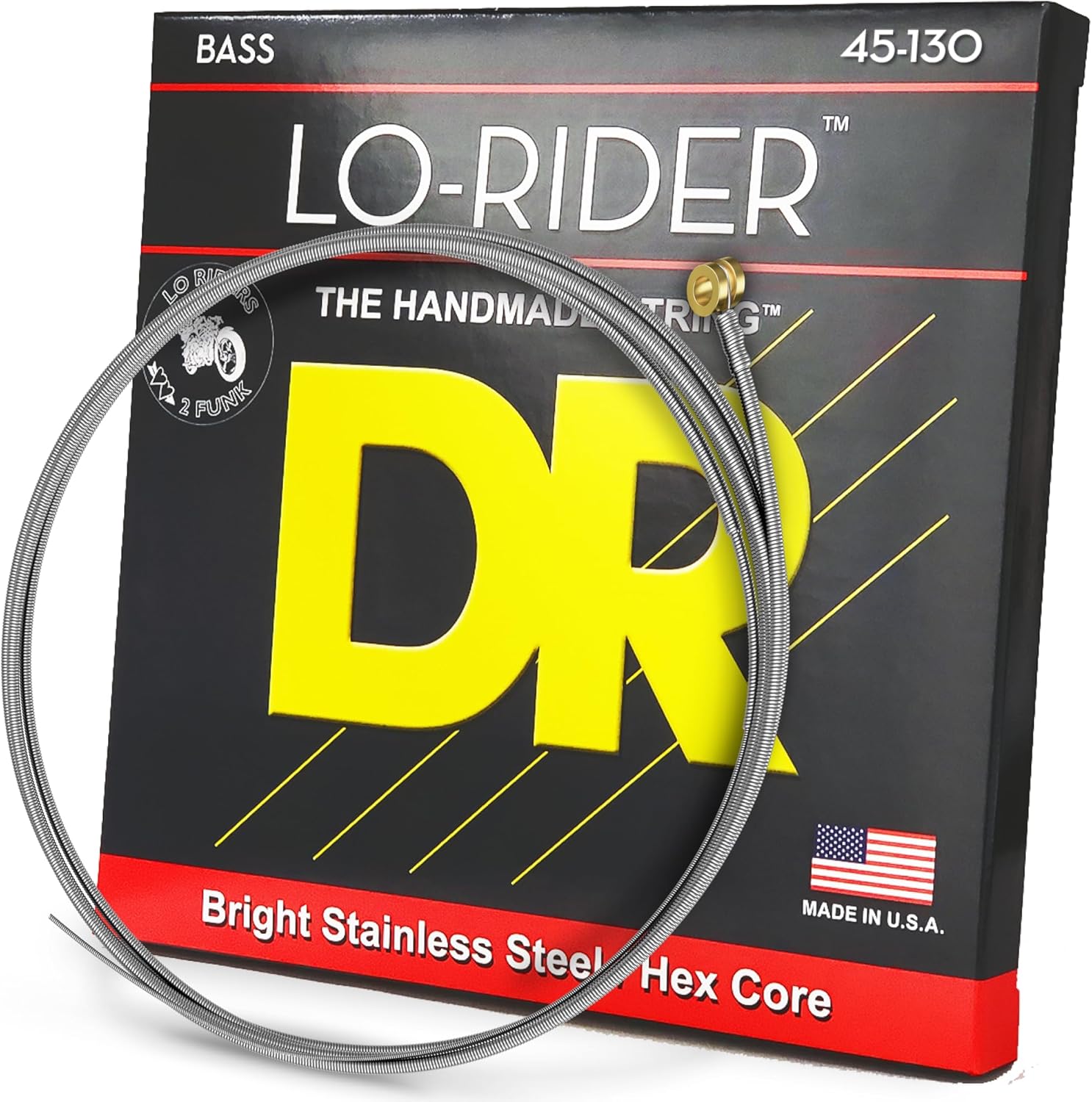 DR Strings Lo-Rider Stainless Steel Hex Core 5 String Bass Set