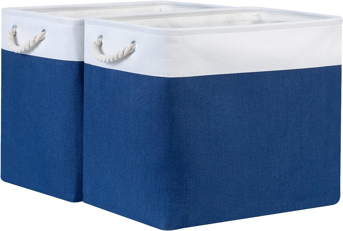 Bidtakay Large Canvas Organization Bins for Home Storage Needs