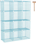 Wire Cube Storage 12-Cube Organizer in Blue - Large Modular Shelving