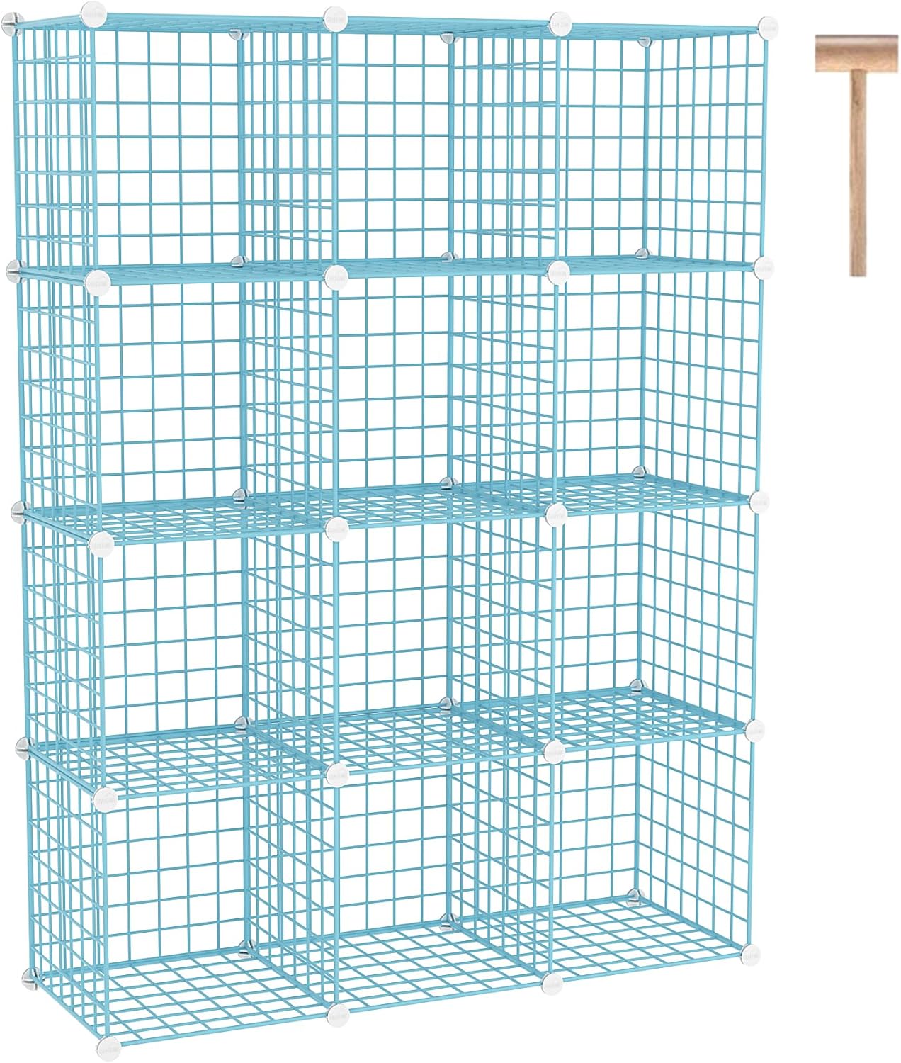 C&AHOME Wire Cube Storage - Versatile 12-Cube Organizer Unit