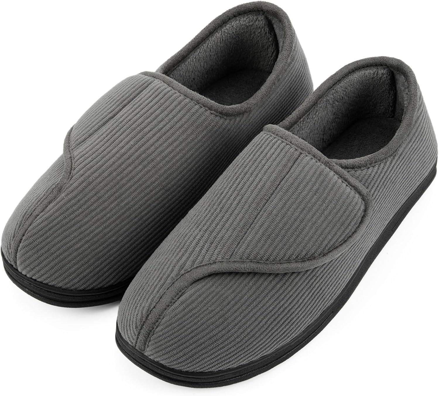LongBay Men's Memory Foam Diabetic Slippers for Comfort & Support