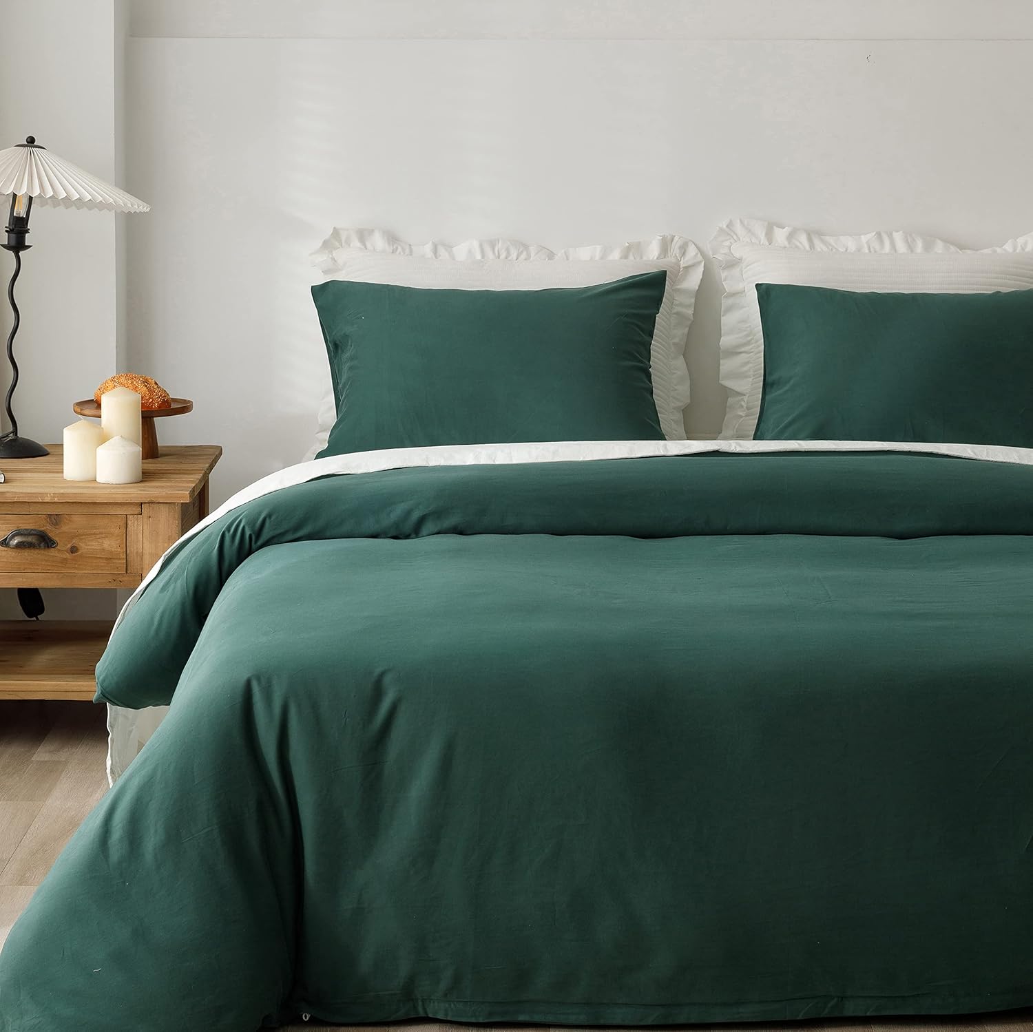 HeimenAogo Egyptian Cotton Duvet Cover Set Queen Size Comfort