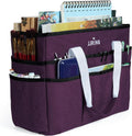 Craft Organizer Tote Bag Large Art Storage Caddy - Deep Purple